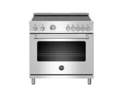 Bertazzoni 36 Inch Induction Range, 5 Heating Zones, Electric Oven Stainless Steel