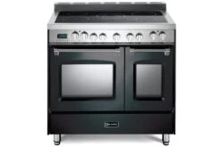Verona Prestige 36" Electric Glass Top Double Oven Range - Matte Black