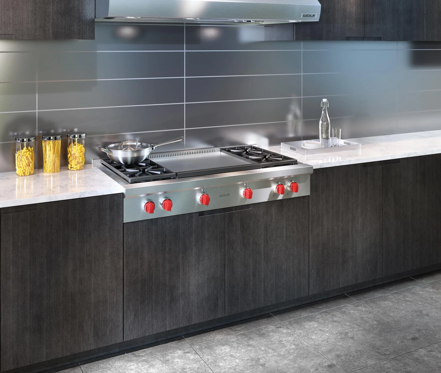 Wolf 48" Sealed Burner Rangetop - 4 Burners And Infrared Dual Griddle 2 Wolf 48" Sealed Burner Rangetop - 4 Burners And Infrared Dual Griddle - Image 2